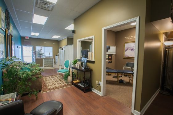 Interior view of Providence Family Chiropractic office in Lansing showing reception and treatment areas