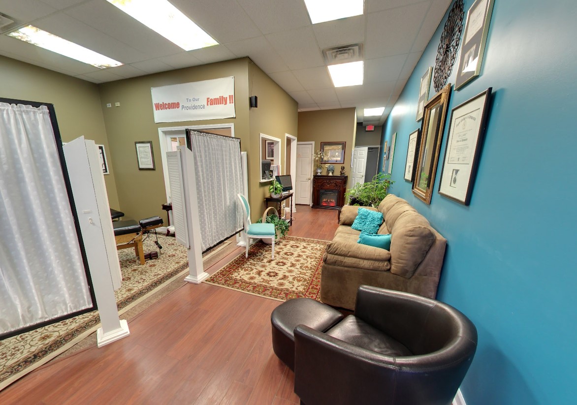 Reception and waiting area at Providence Family Chiropractic, 5328 Ivan Dr, Lansing MI